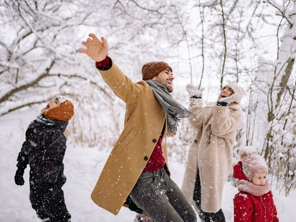 family snow winter photography