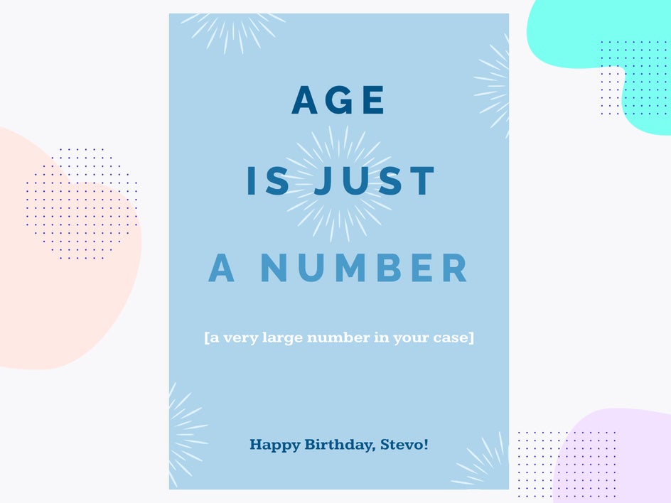 adult birthday card age