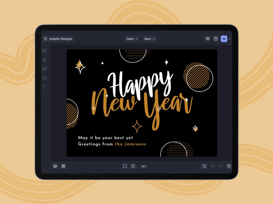 new year mobile holiday template