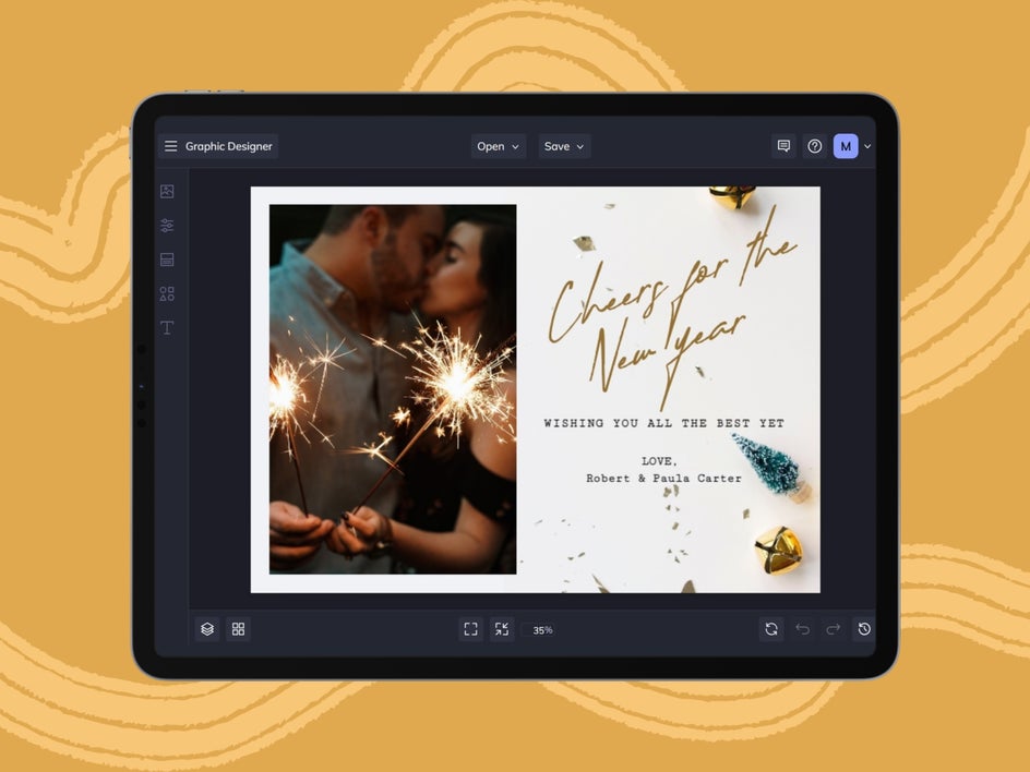 new year mobile holiday template