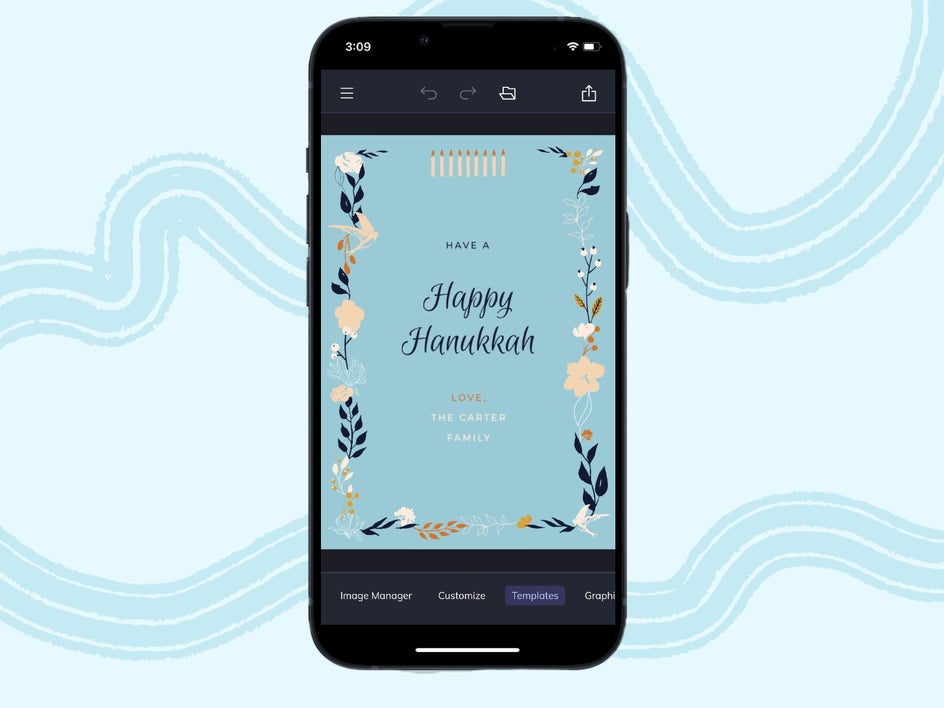 hannukuh mobile holiday template
