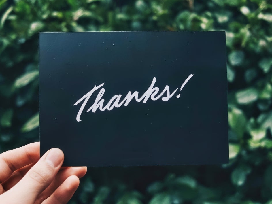 thank you card