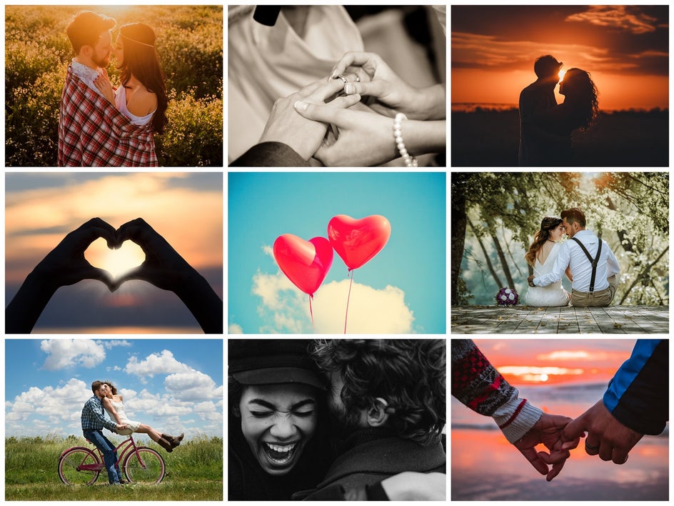 valentines day photo collage