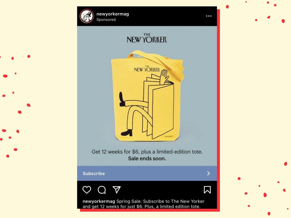 IG ad supporting