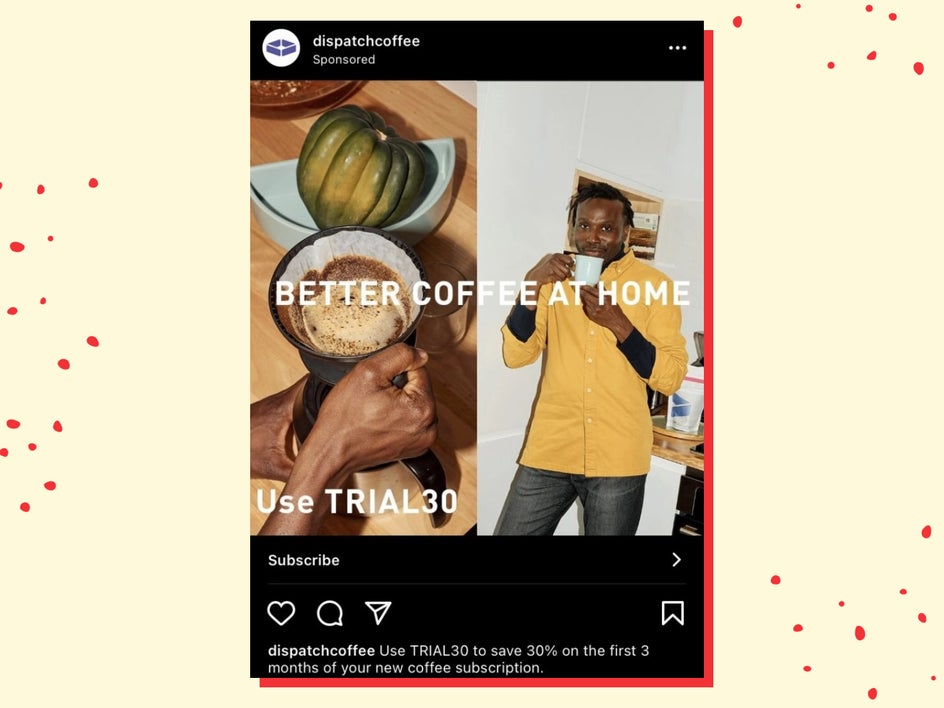 IG ad supporting 3