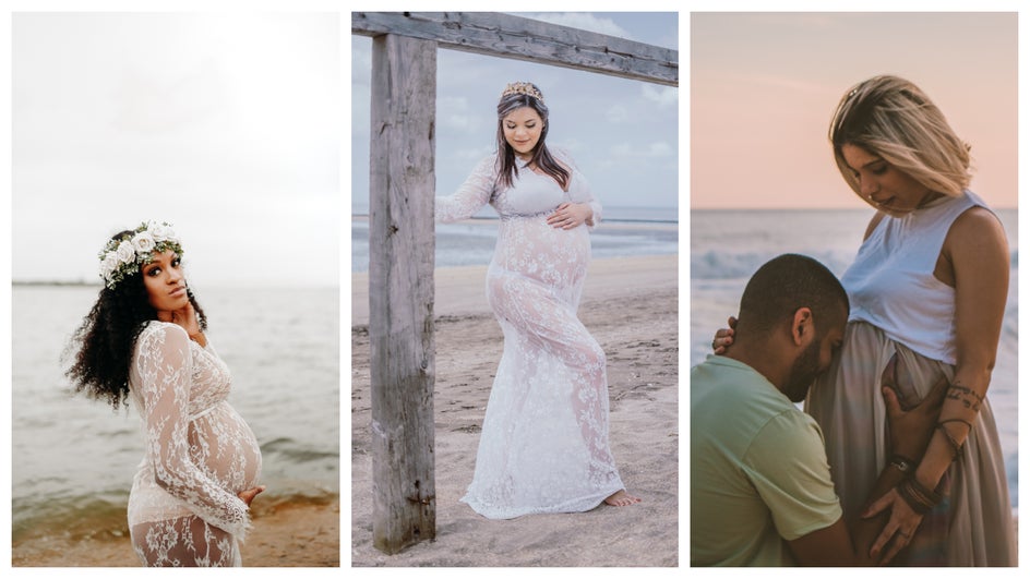 waterfront maternity photoshoot