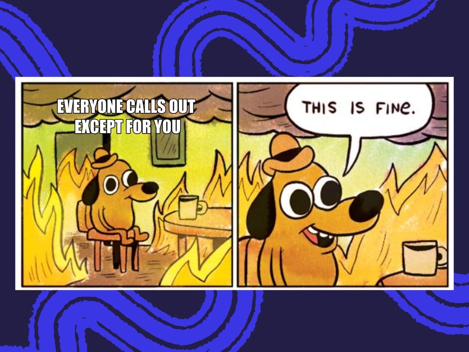 this is fine office meme