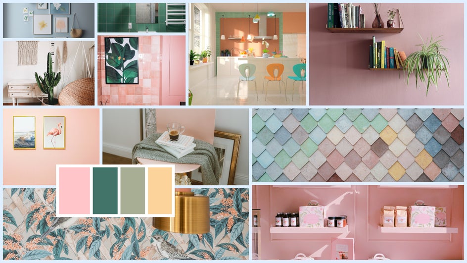 room plan collage colors