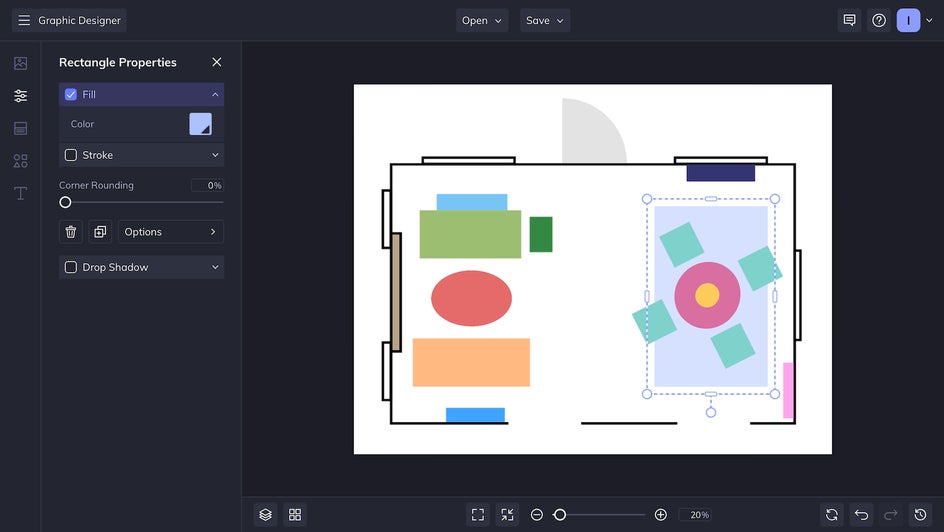 floor plan fill colors