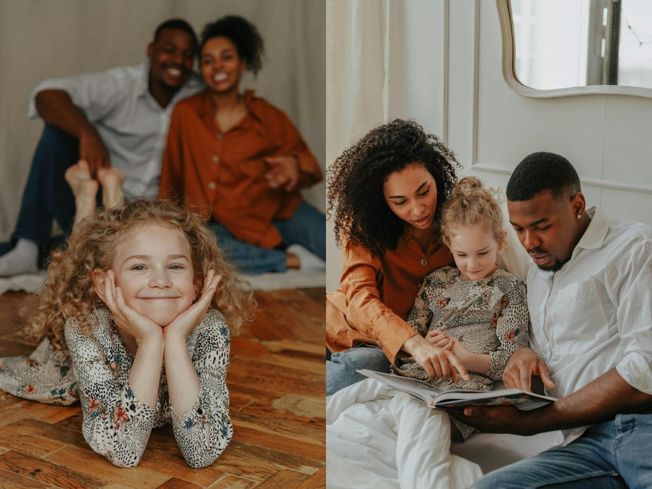 Candid and posed family photos