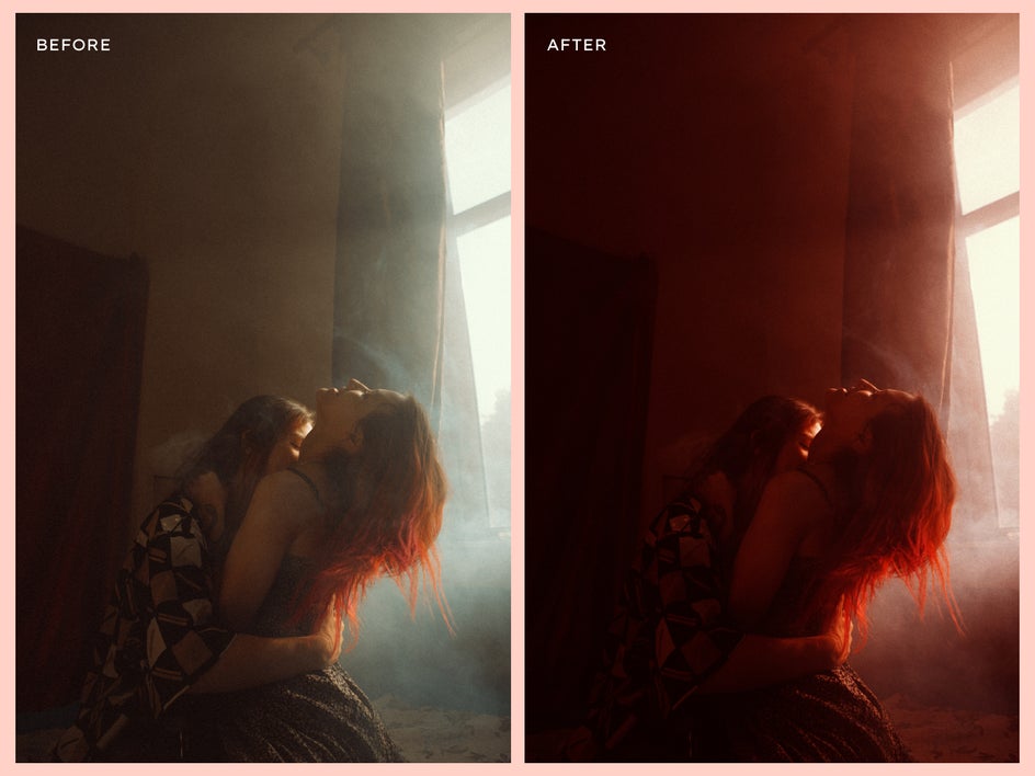 before and after color grade