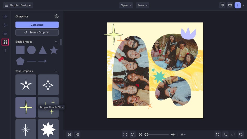 add graphics to photo album page