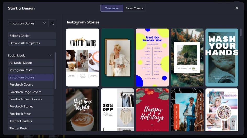 design templates instagram stories