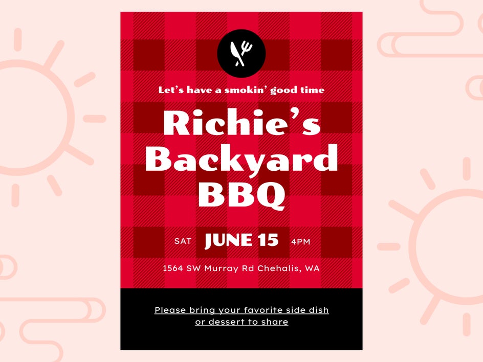 BBQ event flyer