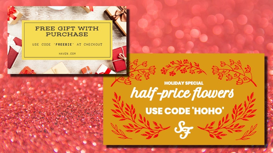 coupon codes holiday