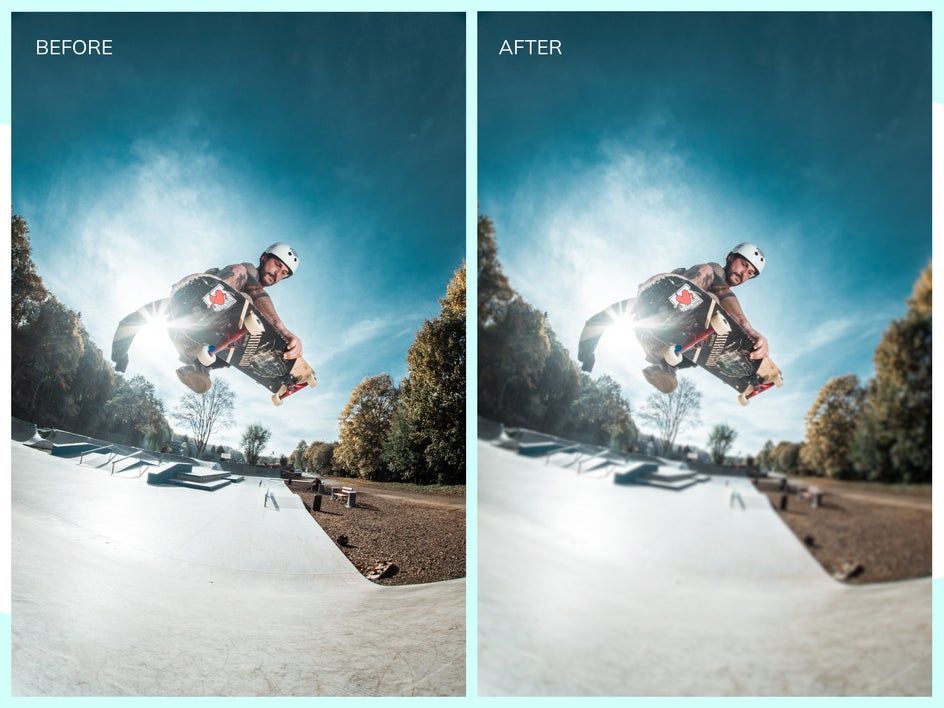 blur edges before after