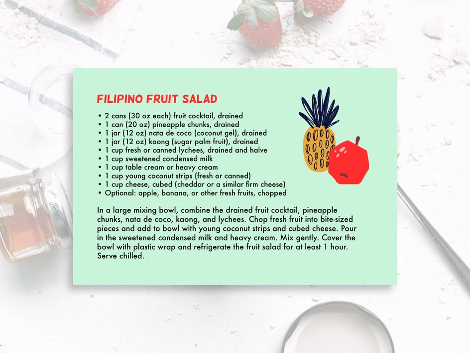 recipe card example