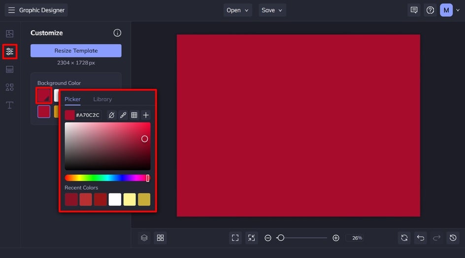 customize background color