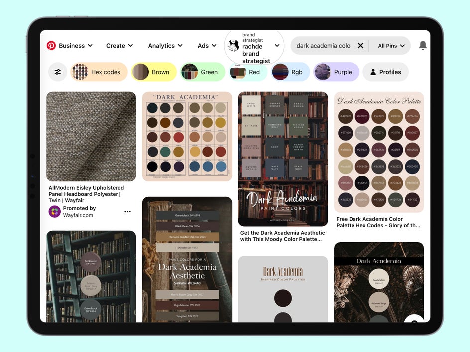 pinterest photo palette