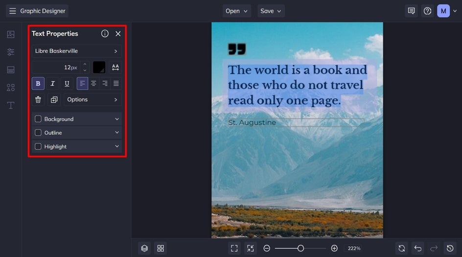 add text to bookmark