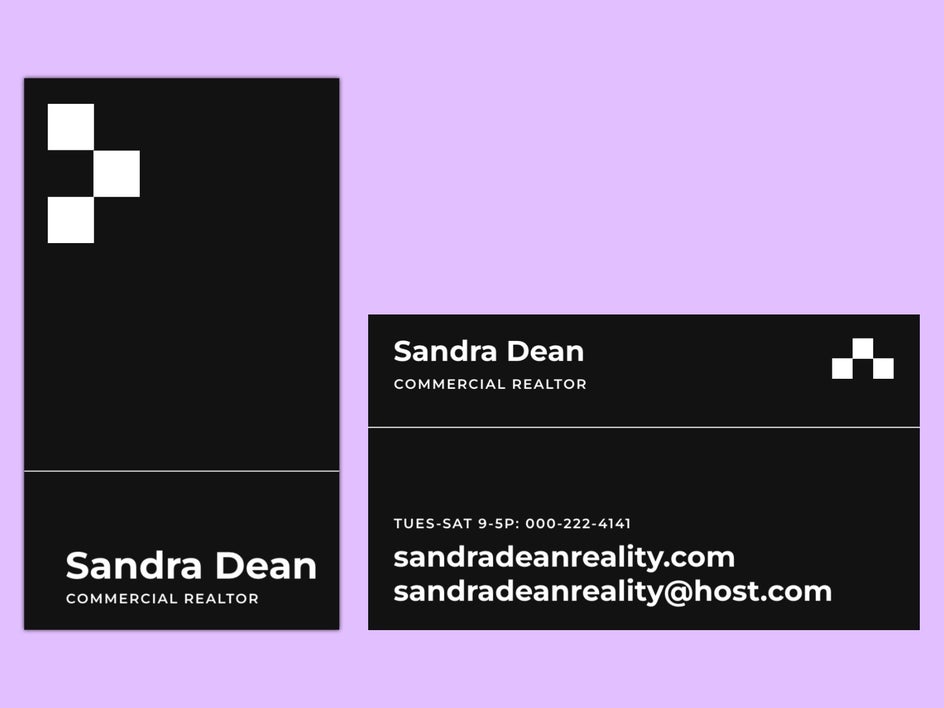 white space business card