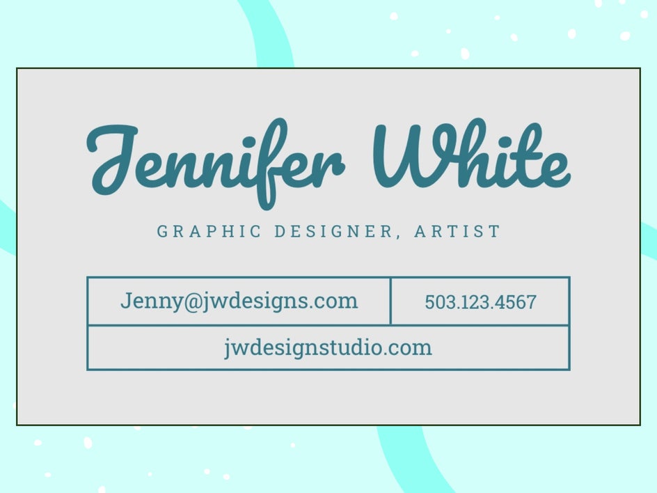 business card template example 2