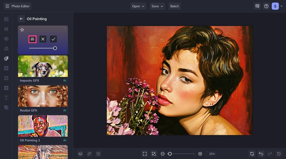 Settings icon for the GFX effects
