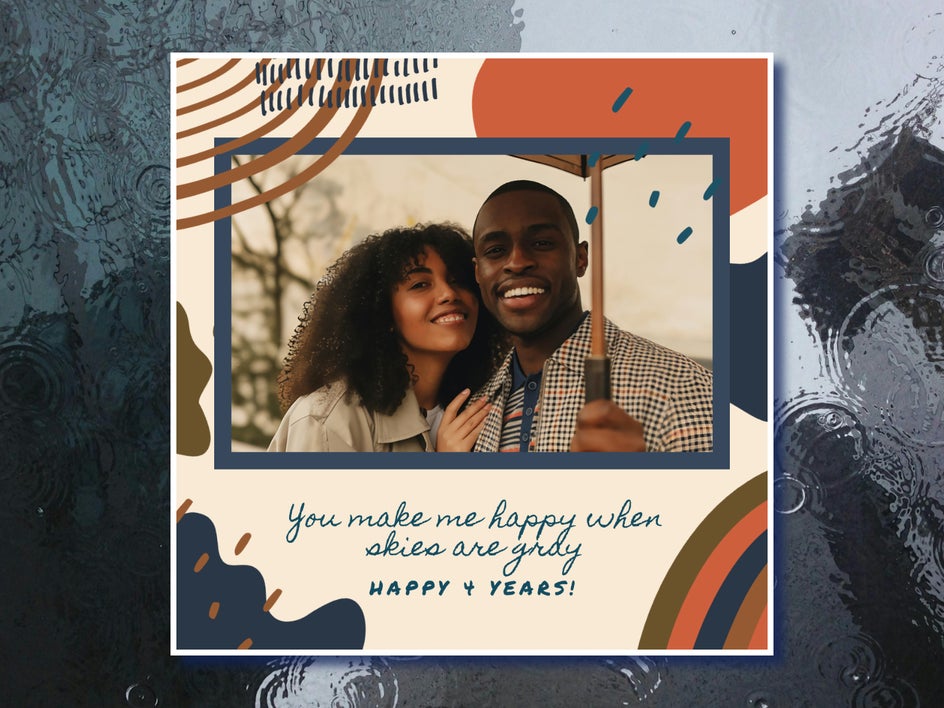 Before cartooning social media post for anniversary