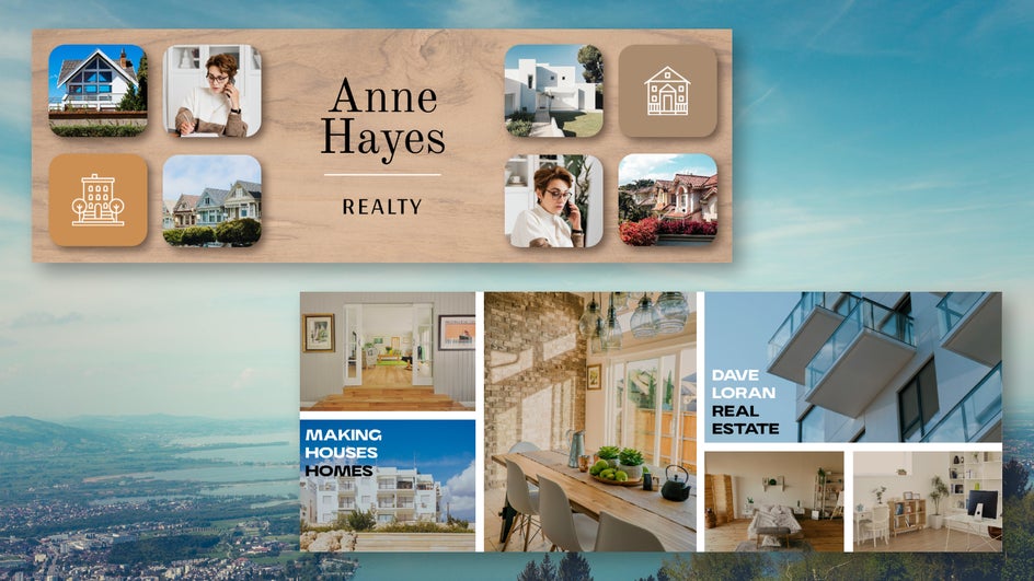 Real estate social media profile header templates