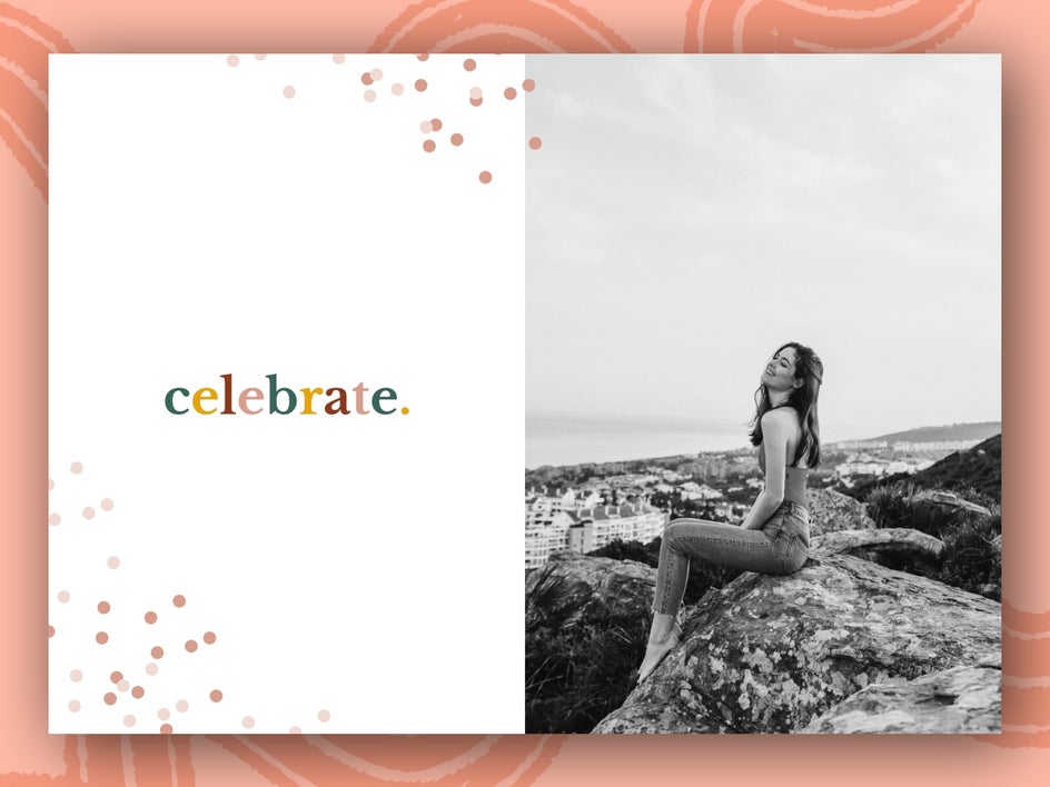 Simple birthday card template with clean text and imagery