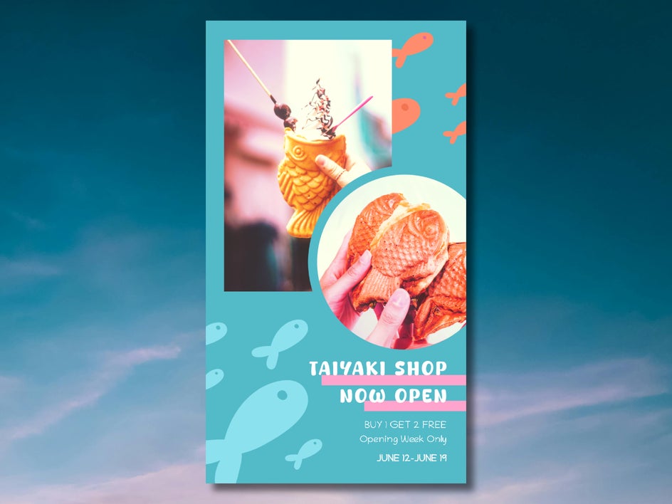 After: Edits applied via the Photo Editor to make taiyaki imagery pop