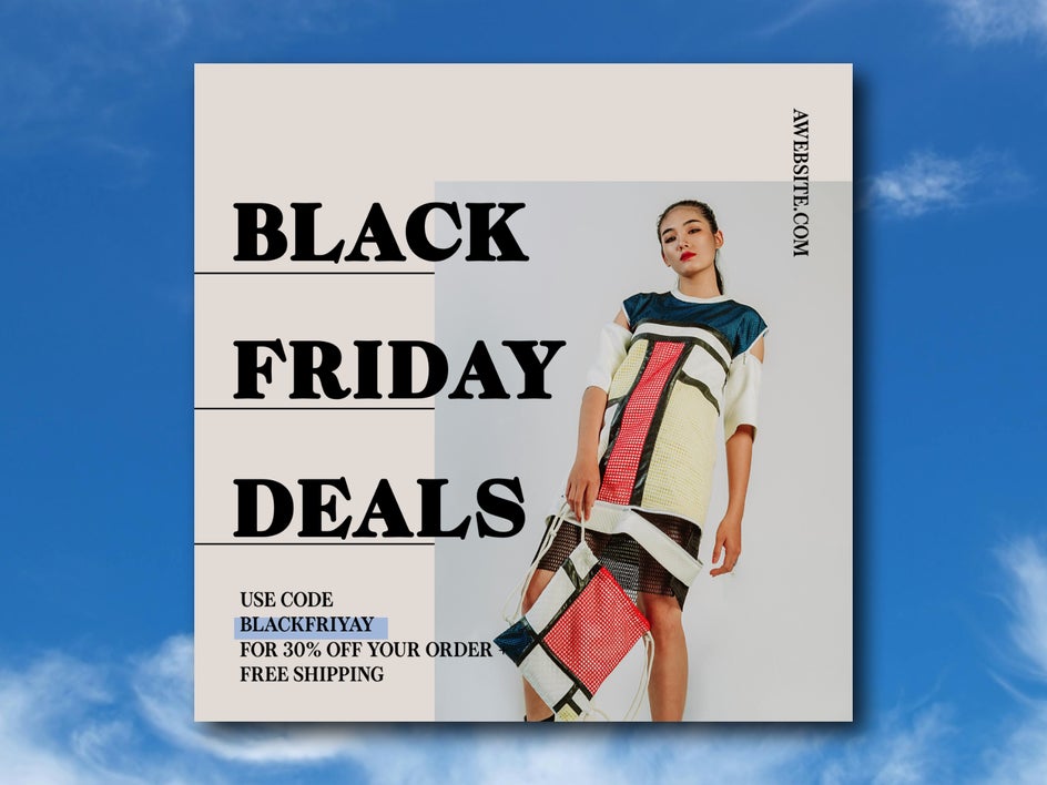 Before: Black Friday Deals Instagram template before photo edits
