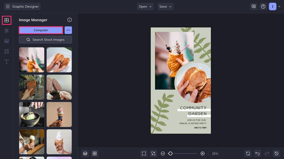 Image Manager in Graphic Designer