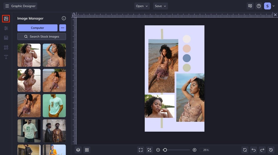Head to Image Manager to plug in your own outfit images