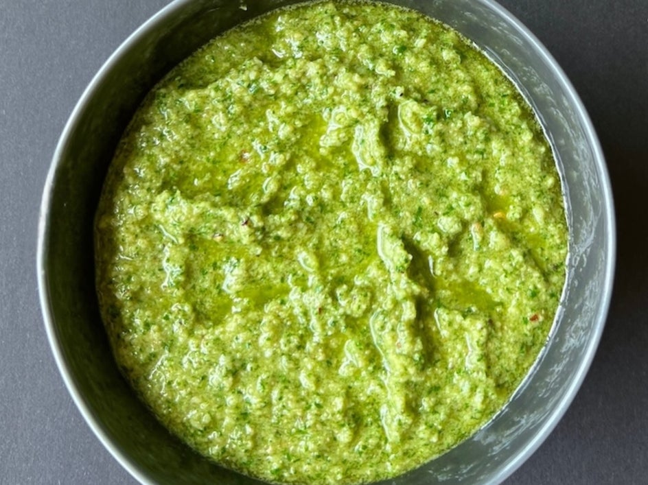 After Object Eraser used to remove chip in pesto bowl