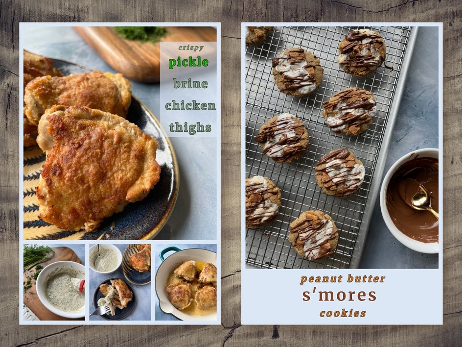 Recipe Pinterest Pin collages created using BeFunky