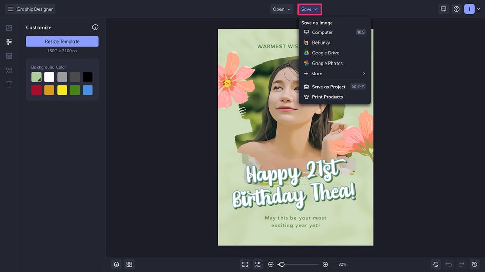 Save final Cartoon greeting card