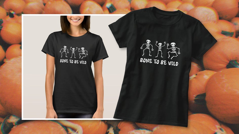 Final "Bone to be wild" graphic t-shirt created for Halloween