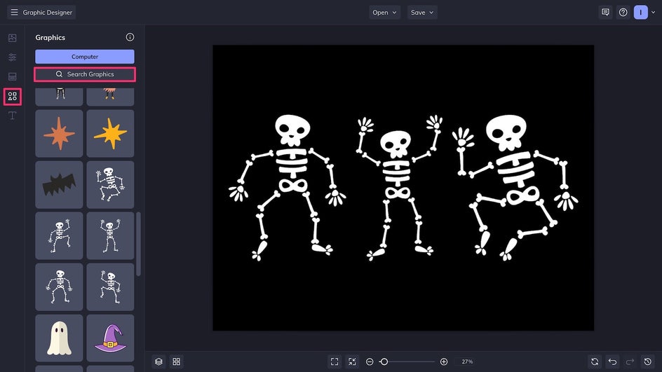 Search graphics for Halloween elements