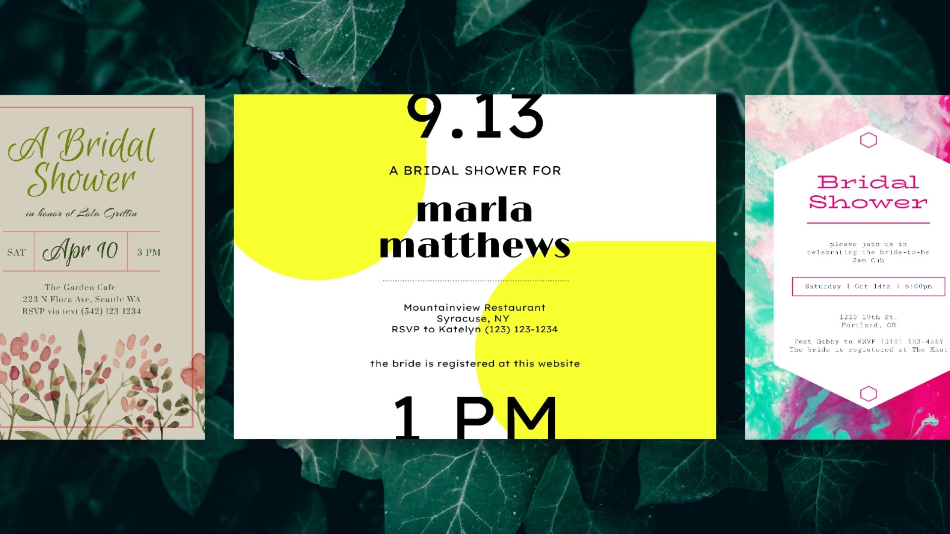 Bridal shower featured image with different styles for unique brides