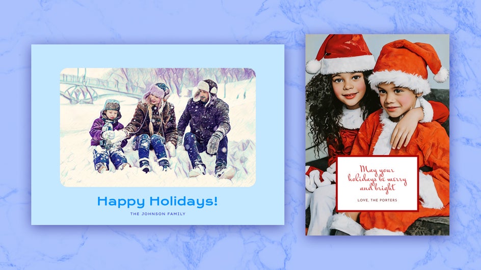 Holiday Smart Templates designed with Artsy effects and seasonal typography