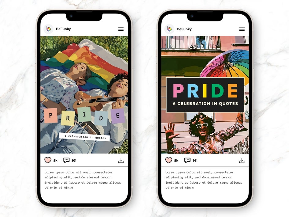 Celebrate Pride marketing campaign with Vector Pop GFX applied