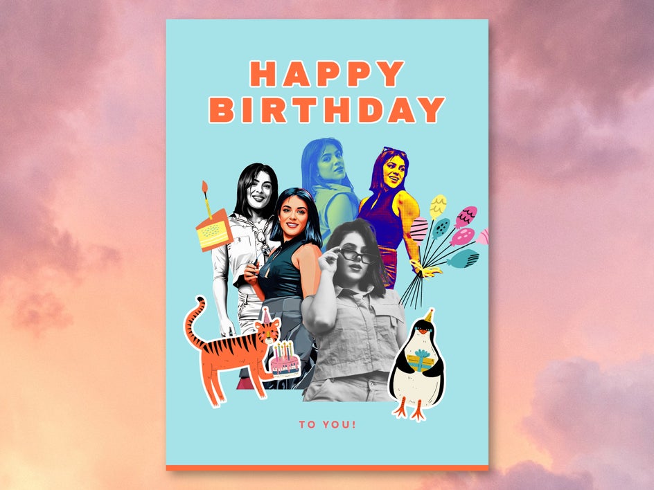 Collage "Happy Birthday" card example