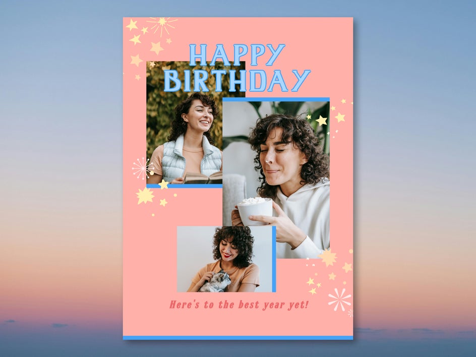 After happy birthday collage card