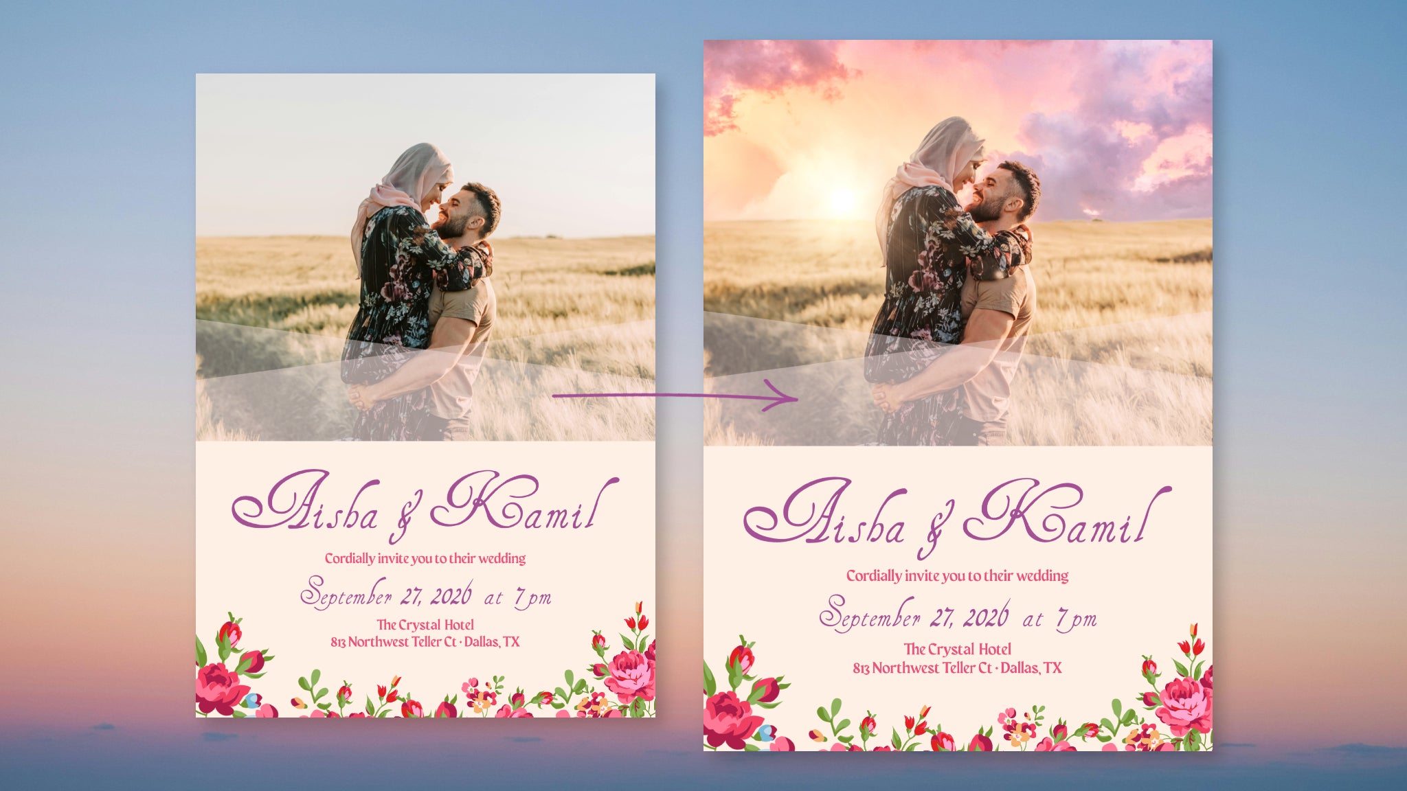 Wedding photo edits before and after featured image