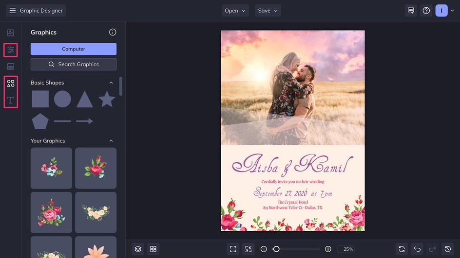 Back in Designer to finish customizing collage YouTube thumbnail