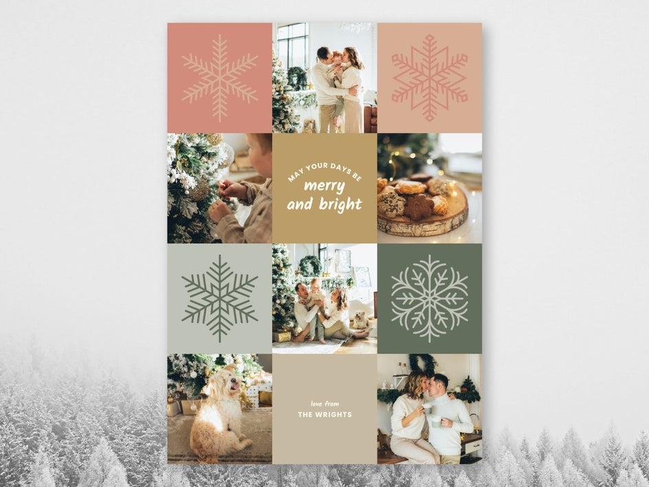 Final edited collage card for holiday greeting