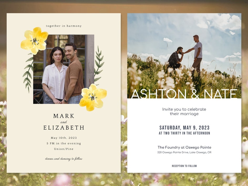 spring wedding invites