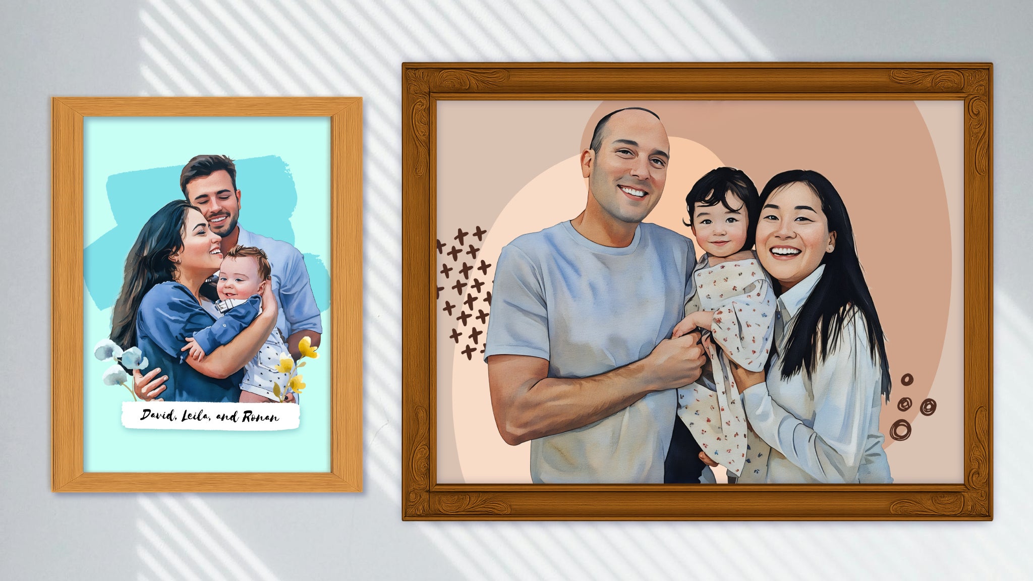 Featured family portraits designed for printing