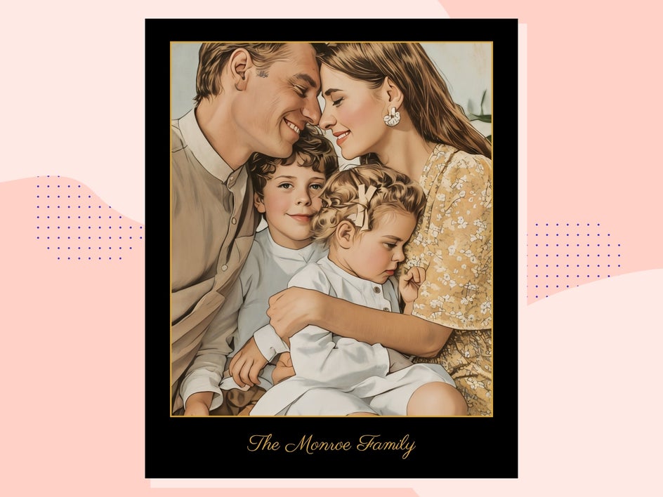 comic book family portrait